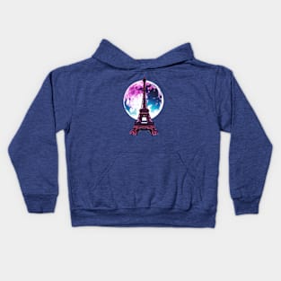 Retro Eiffel Tower Kids Hoodie